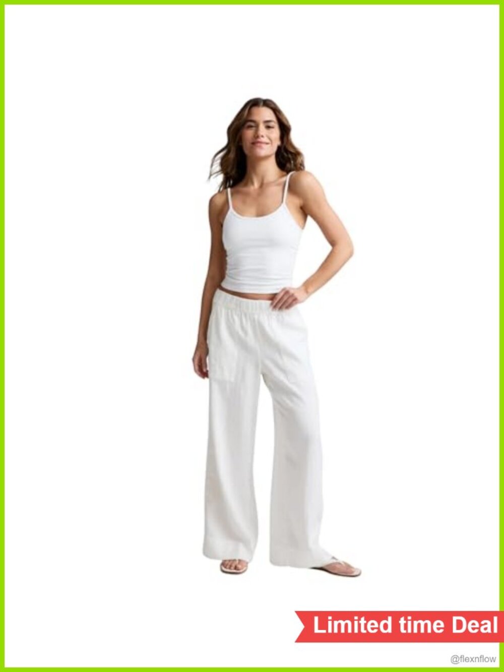 Beyond Yoga SoftWash Linen Wide Leg Pants Mid-Rise 31"